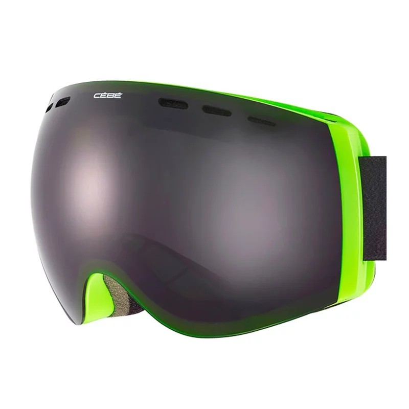 Máscara de esquis Cébé CLOUD M/L Acid Lime Matte Grey Ultra Black CG33006 Cat.3