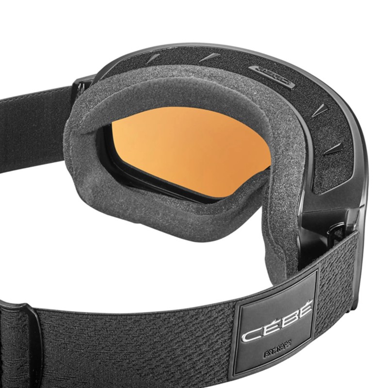 Máscara de esquis Cébé RIDGE OTG L Black Matte-Orange Flash Mirror CBG378 Cat.2