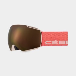 Máscara de esquis Cébé Icone L Matt Sand Salmon-Dark Rose Flash Gold  CBG266 Cat. S1 S3