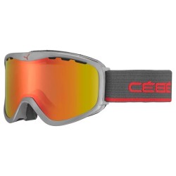 Máscara de esquis Cébé RIDGE OTG L PHOTOCHROMIC Gun Metal Matte - PC Vario Perfo Amber Flash Red CG07204 Cat. 1 to 3