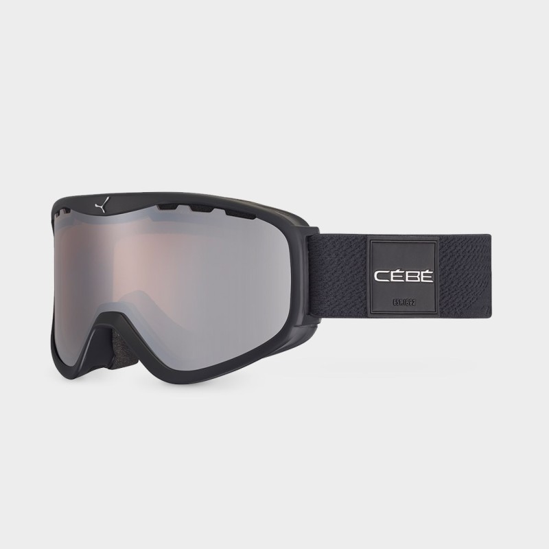 Máscara de esquis Cébé RIDGE OTG L Black Matte - PC Vario Perfo Amber Flash Red CG072006 Cat. 1 to 3
