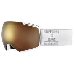 Máscara de esquis Cébé Icone L Superdry Matte White - Dark Rose Flash Gold Cat.3 - Amber Flash Mirror CBG418