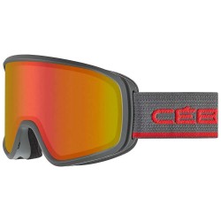 Máscara de esquis Cébé Striker Evo L Graphite Red Matte - Pc Vario Perfo Amber Flash Red Cat.1 to 3 CBG355