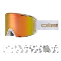 Máscara de esquis Cébé Slider M/L White Gold Shiny - Pc Vario Perfo Amber Flash Red PHOTOCHROMIC Cat.1 to 3 CG18504