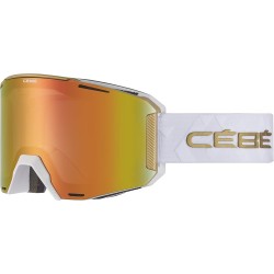 Máscara de esquis Cébé Slider M/L White Gold Shiny - Pc Vario Perfo Amber Flash Red Cat.1 to 3 CG18504