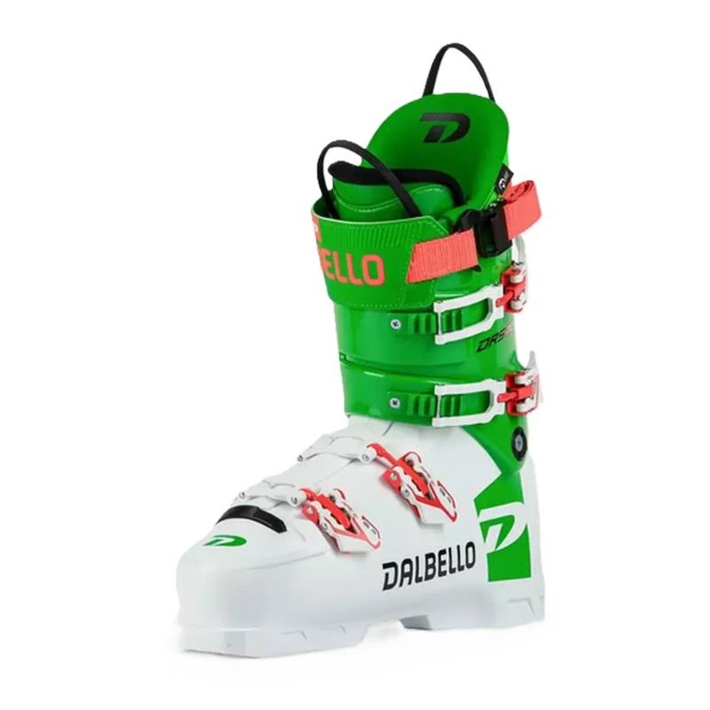 Dalbello DRS 110 White/Green Race Ski Boots | esqui-outlet.com