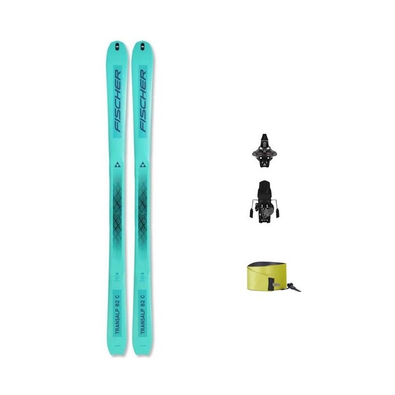 ESQUI DE TRAVESIA SKI TOURING FISCHER TRANSALP 82 CARBON P18422+las fijaciones TOUR CLASSIIC ST BRAKE 82+pieles de foca