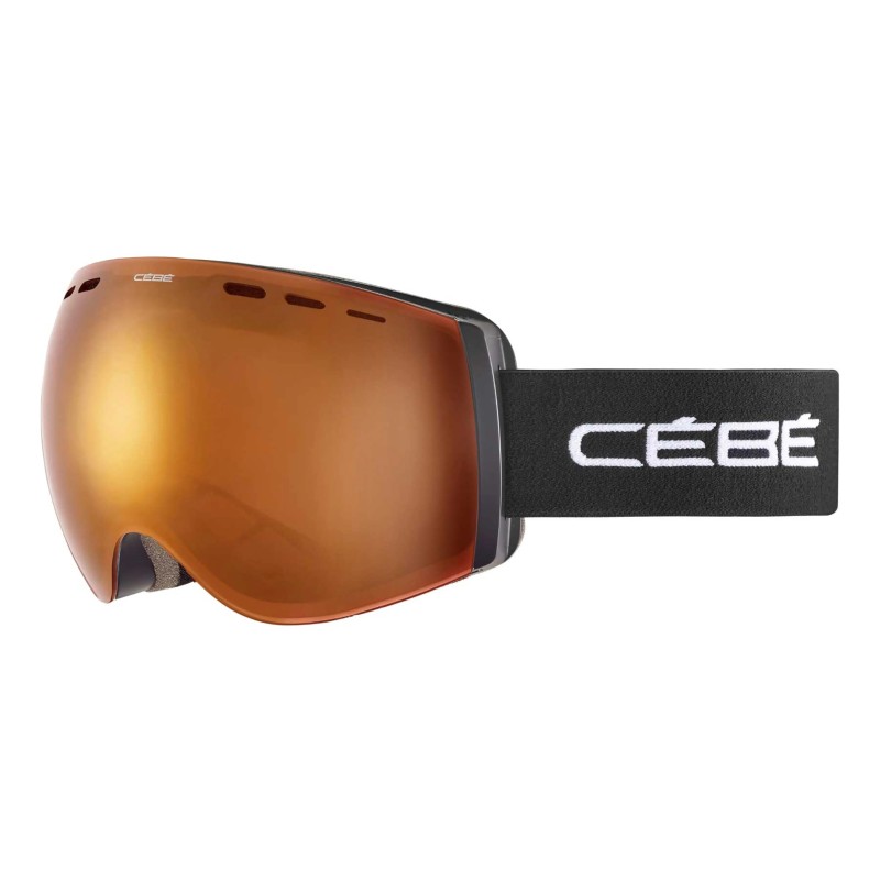 Máscara de esquis Cébé CLOUD M/L Black Matte-PC Vario Amber Flash Red CG33007 Cat.1-3 Photochromic