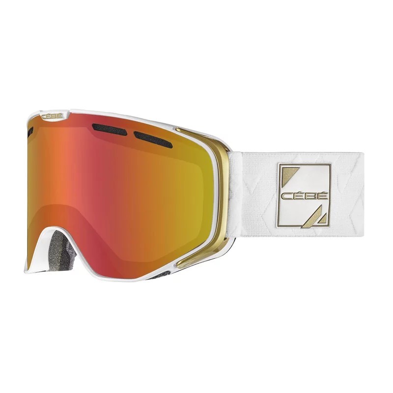 Máscara de esquis Cébé Versus L White Gold Matte - PC Vario Perfo Amber Flash Red CAt.1 to 3 CBG334