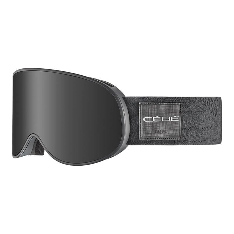 Máscara de esquis Cébé Attraction L Full Black - Grey Ultra Black Cat.3 - Amber Flash Mirror Cat.1 CBG330