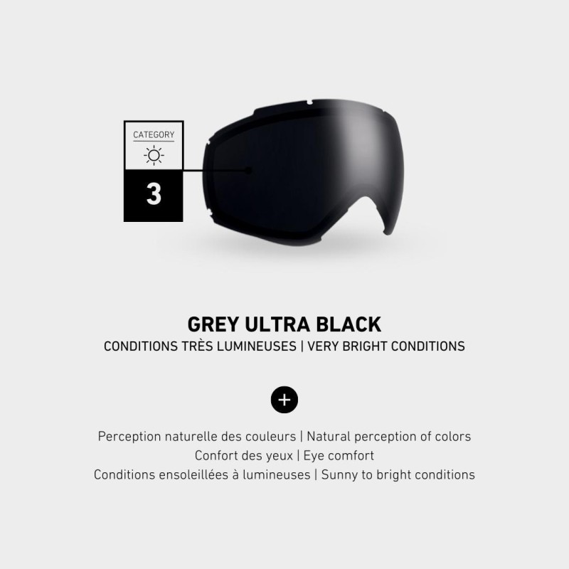 Máscara de esquis Cébé EXO OTG L Navy Red Matte - Grey Ultra Black Cat.3 - Amber Flash Mirror CBG288